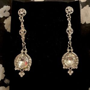 Silver drop earrings